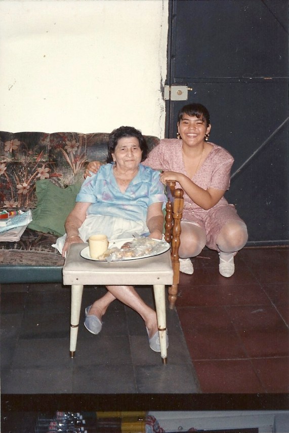 My grandmother and I,  celebrating my 15th birthday. 